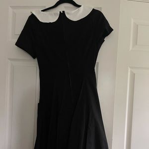 Black retro dress Peter Pan collar